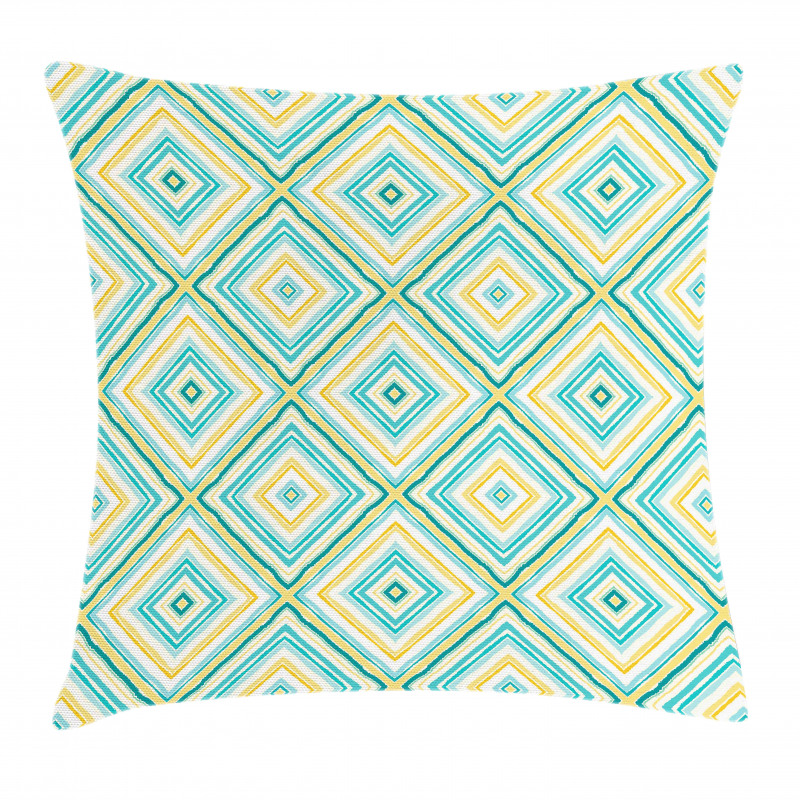 Rhombus in Spring Colors Pillow Cover