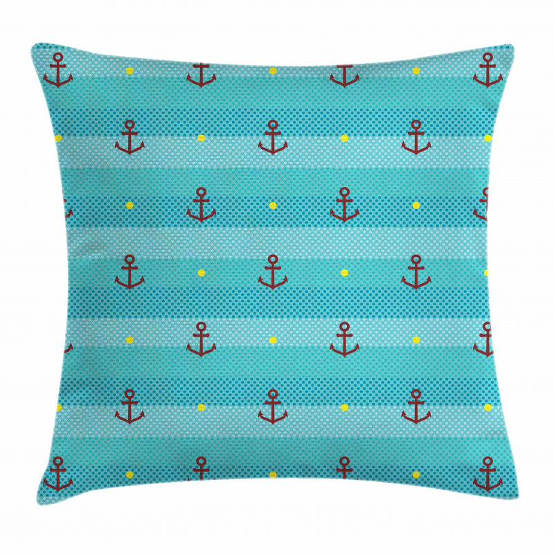 Anchor Nautical Dotted Pillow Cover