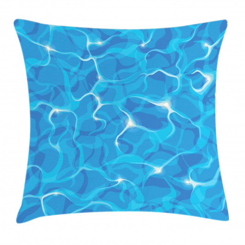 Vivid Water Surface Waves Pillow Cover