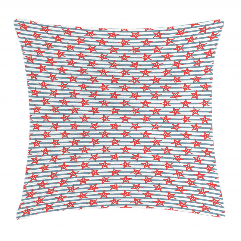 Seastars with Stripes Pillow Cover
