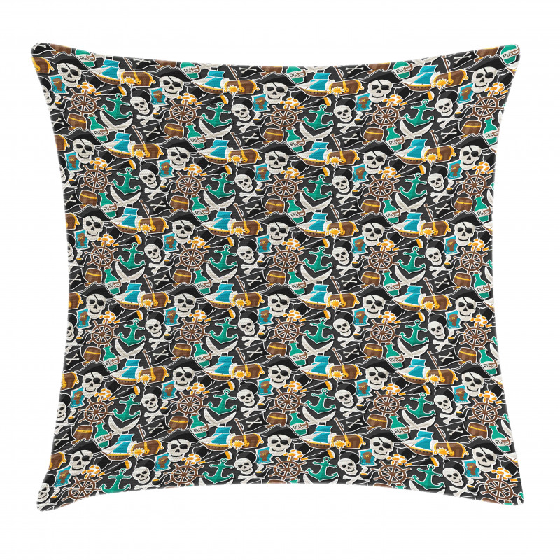 Colorful Objects Marine Pillow Cover
