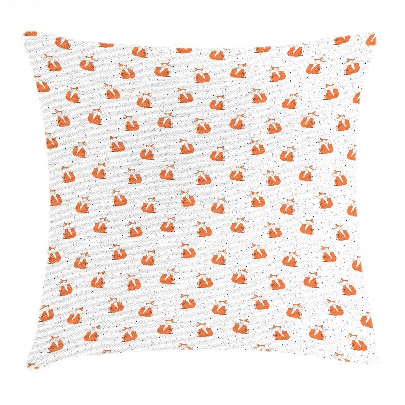 Orange Forest Animal Pillow Cover