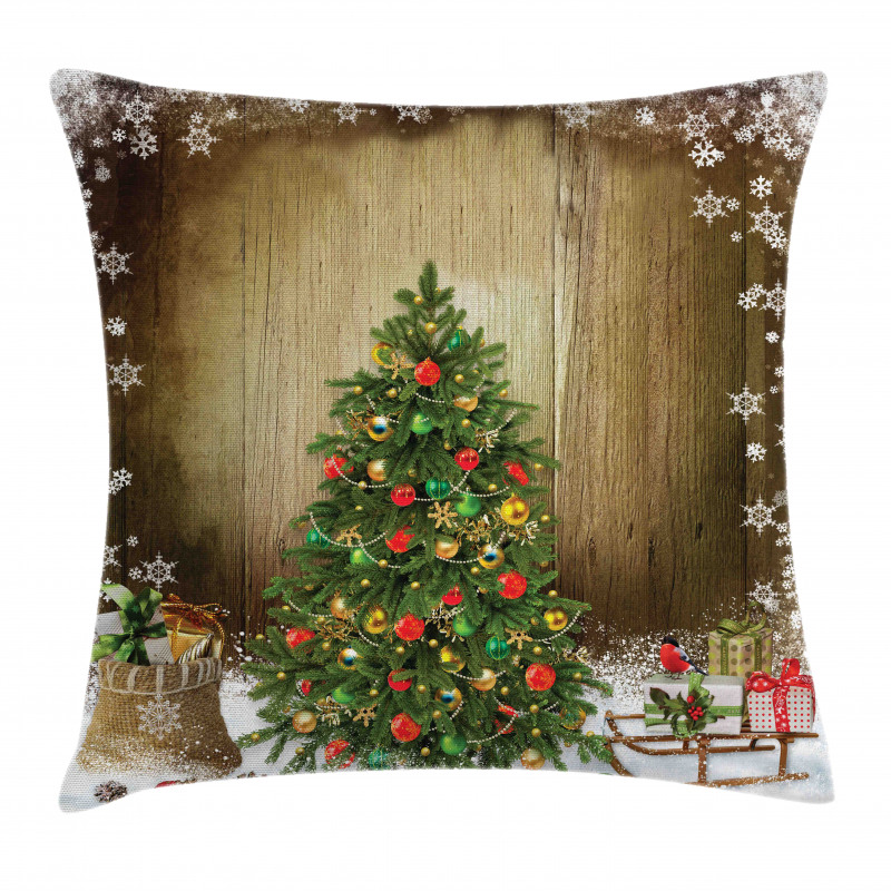 Pine Tree Presents Pillow Cover