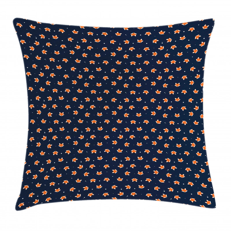 Small Orange Forest Mammal Pillow Cover