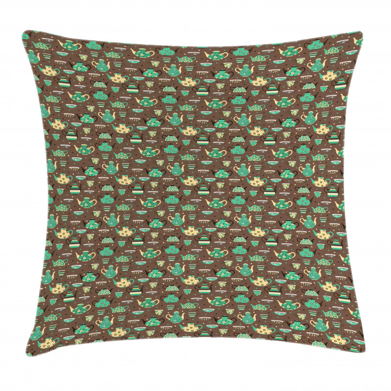 Dotted Cups and Pots Pillow Cover
