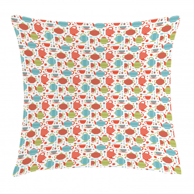 Pots Cups and Spoons Pillow Cover