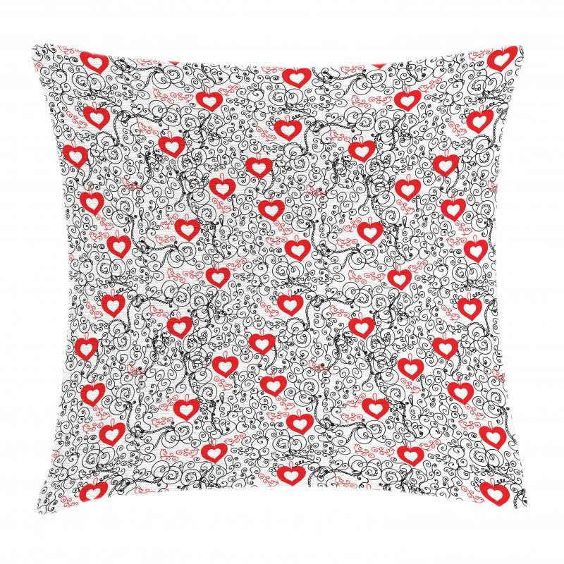 Romantic Hearty Pillow Cover