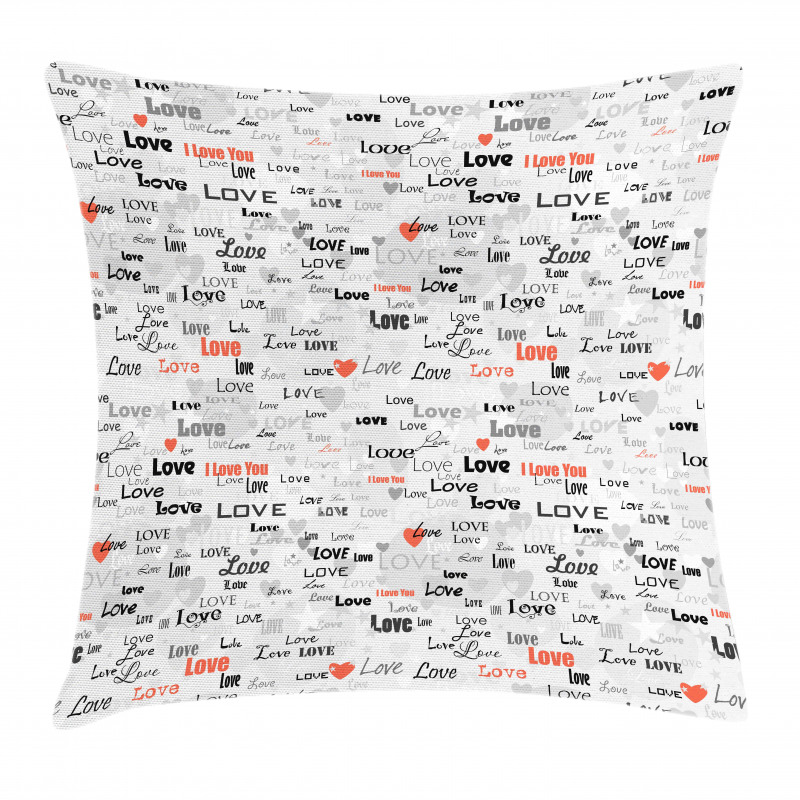 I Love You Hearts Pillow Cover