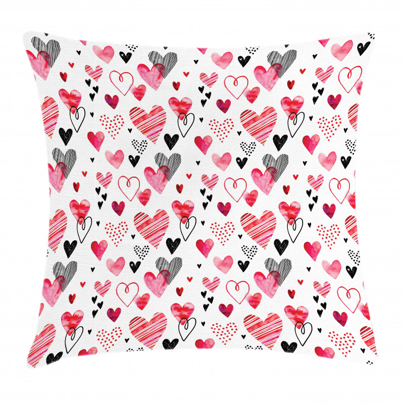 Doodle Heart Designs Pillow Cover