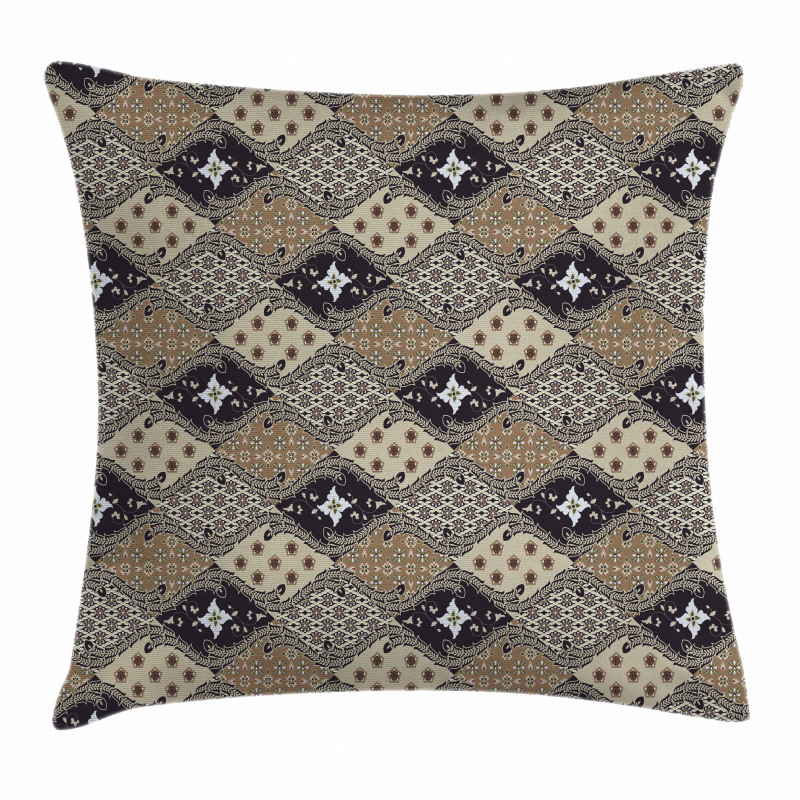 Old Fashioned Batik Pattern Pillow Cover