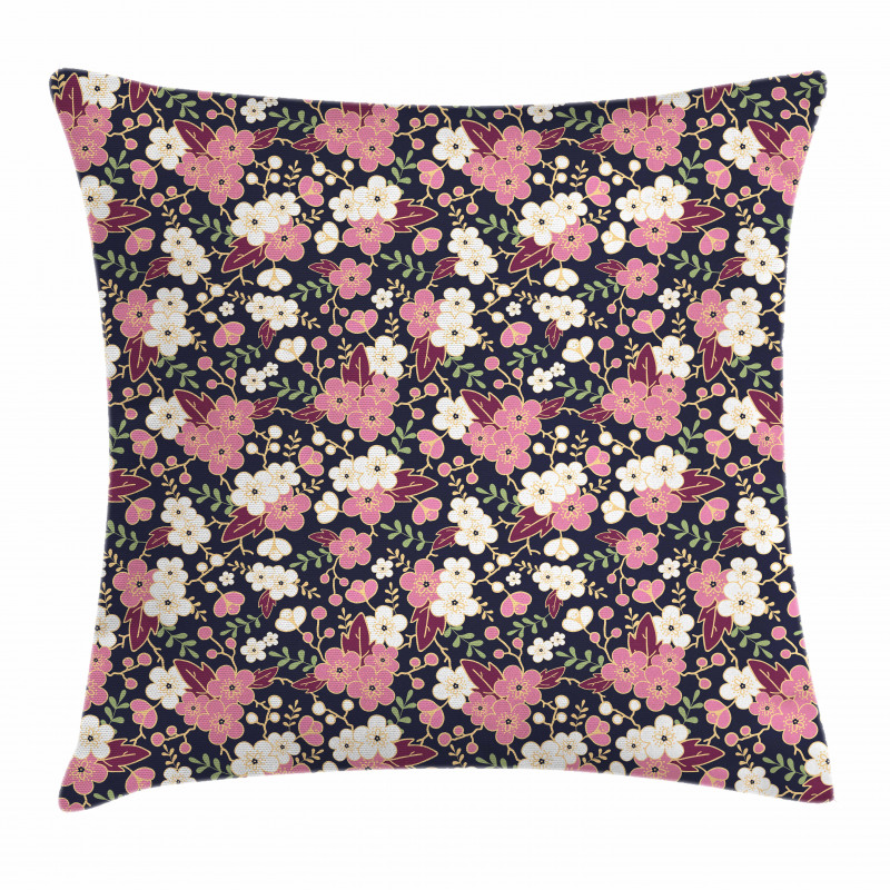 Night Garden Sakura Pillow Cover