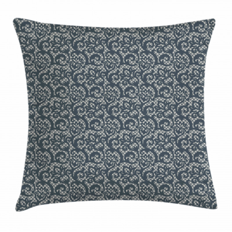 Lace Style Flower Design Pillow Cover