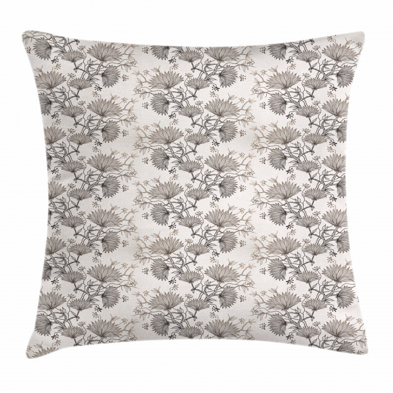 Chrysanthemums Floral Pillow Cover