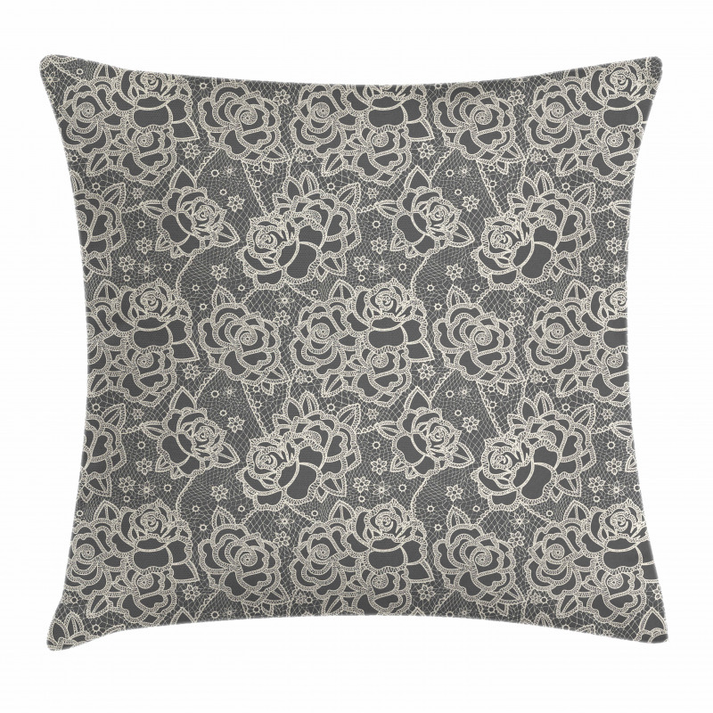 Romantic Rose Motifs Pillow Cover