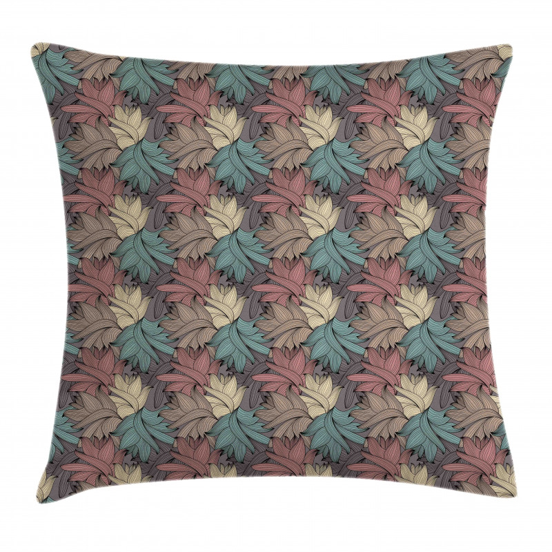 Colorful Foliage Leaves Pillow Cover
