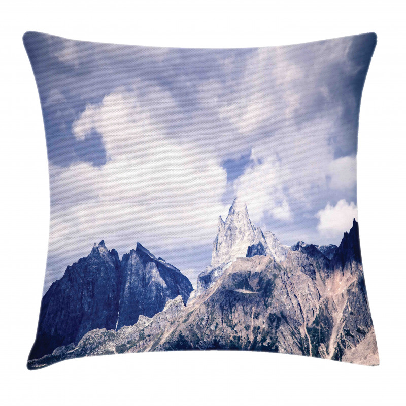Craggy Peaks Mountains Pillow Cover