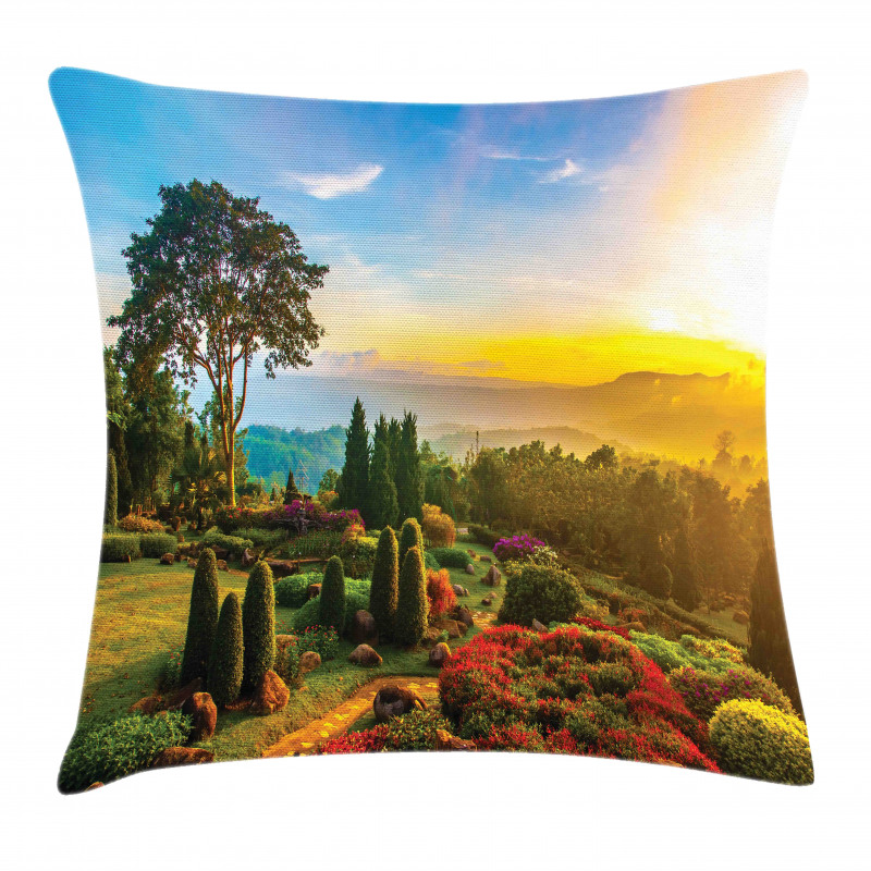 Colorful Idyllic Nature Pillow Cover