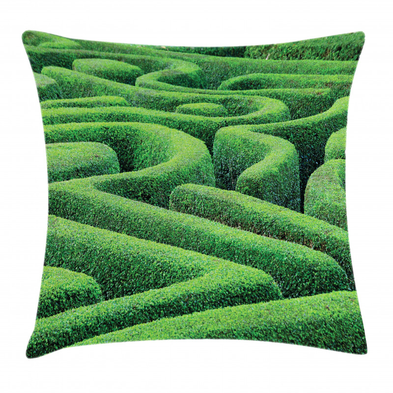 Green Plant Maze Park Pillow Cover