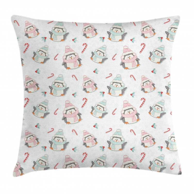 Christmas Penguins Pillow Cover