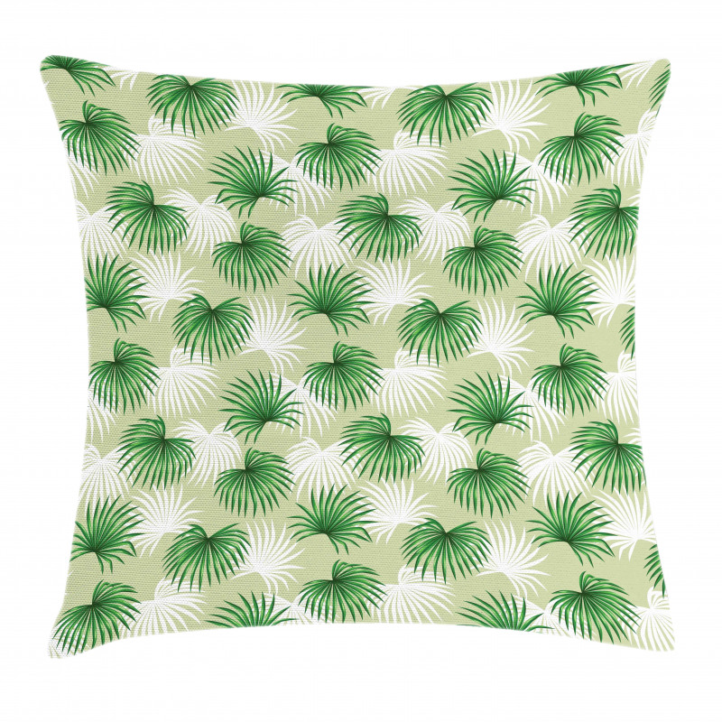 Palm Tree Island Foliage Pillow Cover