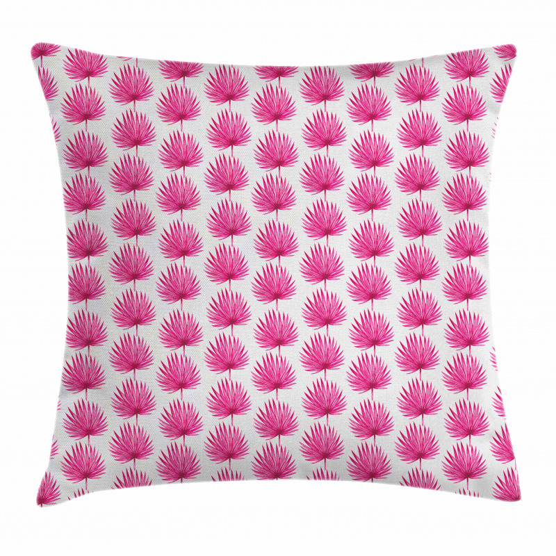 Watercolor Pink Leaves Pillow Cover
