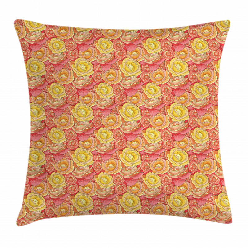 Romantic Roses Garden Pillow Cover