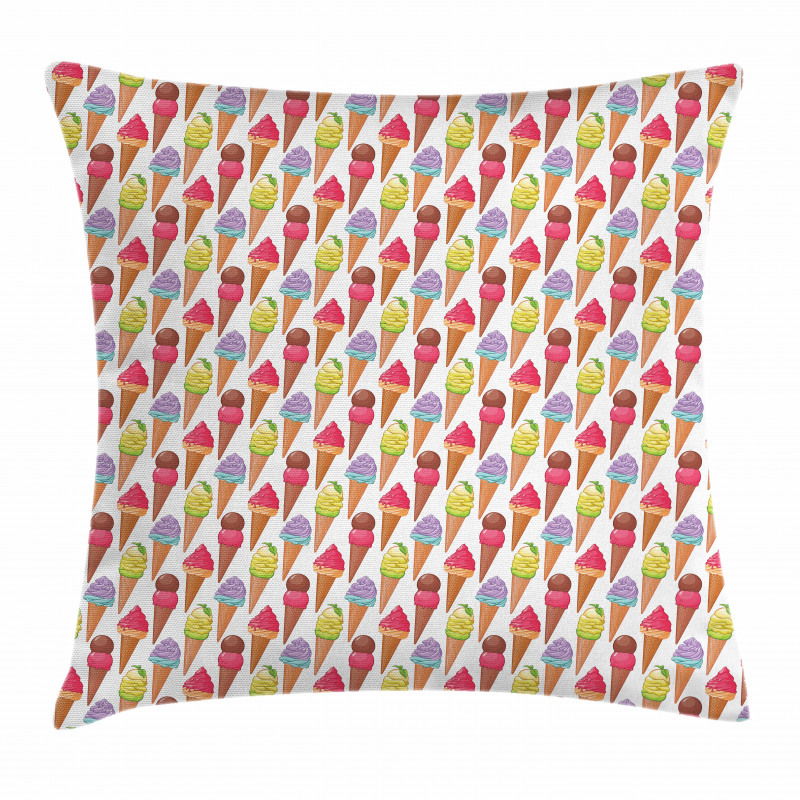 Tasty Summer Deserts Pillow Cover