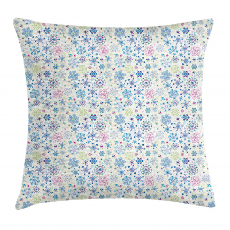Colorful Winter Leaf Pillow Cover
