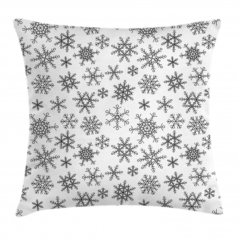 Line Winter Motifs Pillow Cover