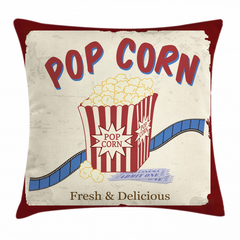 Pop Corn Tickets Pillow Cover