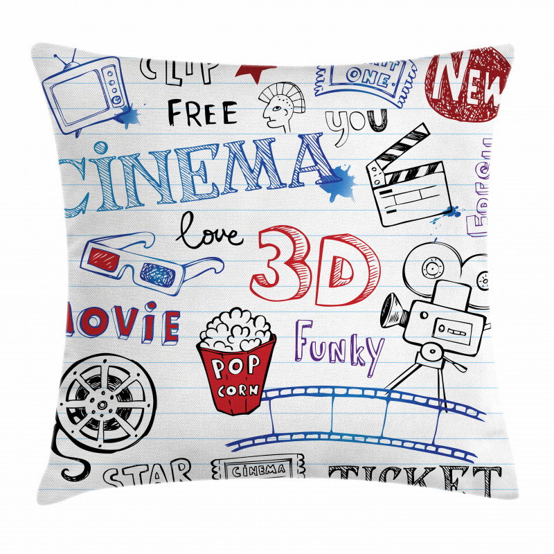 Notebook Doodle Pillow Cover