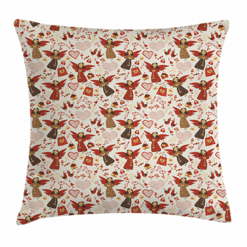 Medieval Valentine Themed Pillow Cover