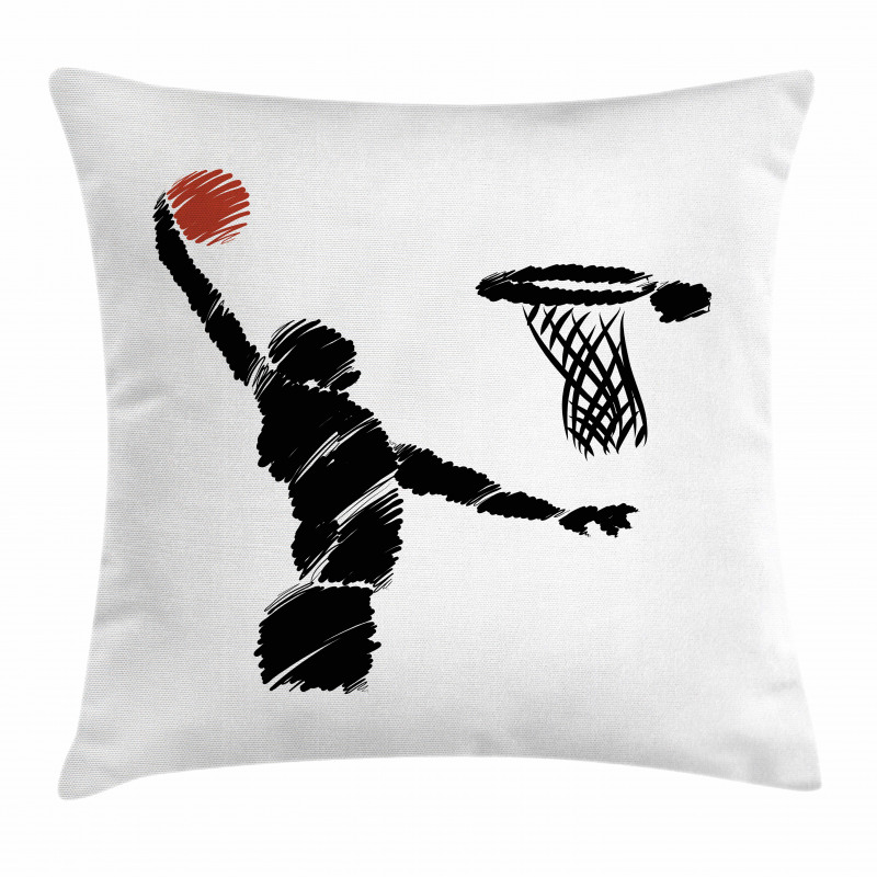 Basketball Player Artwork Pillow Cover