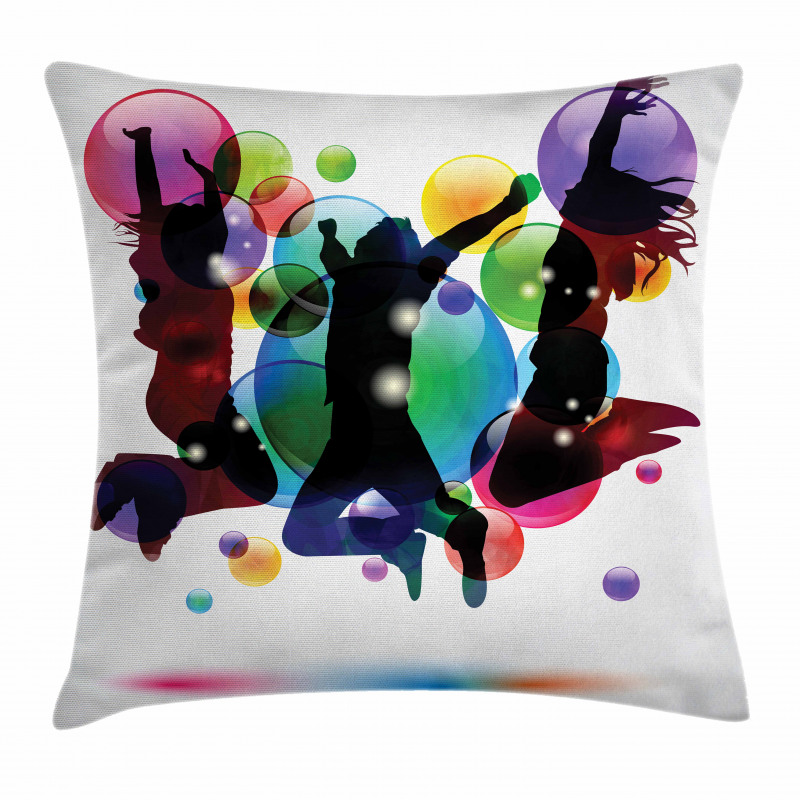 Happy People Bubbles Pillow Cover