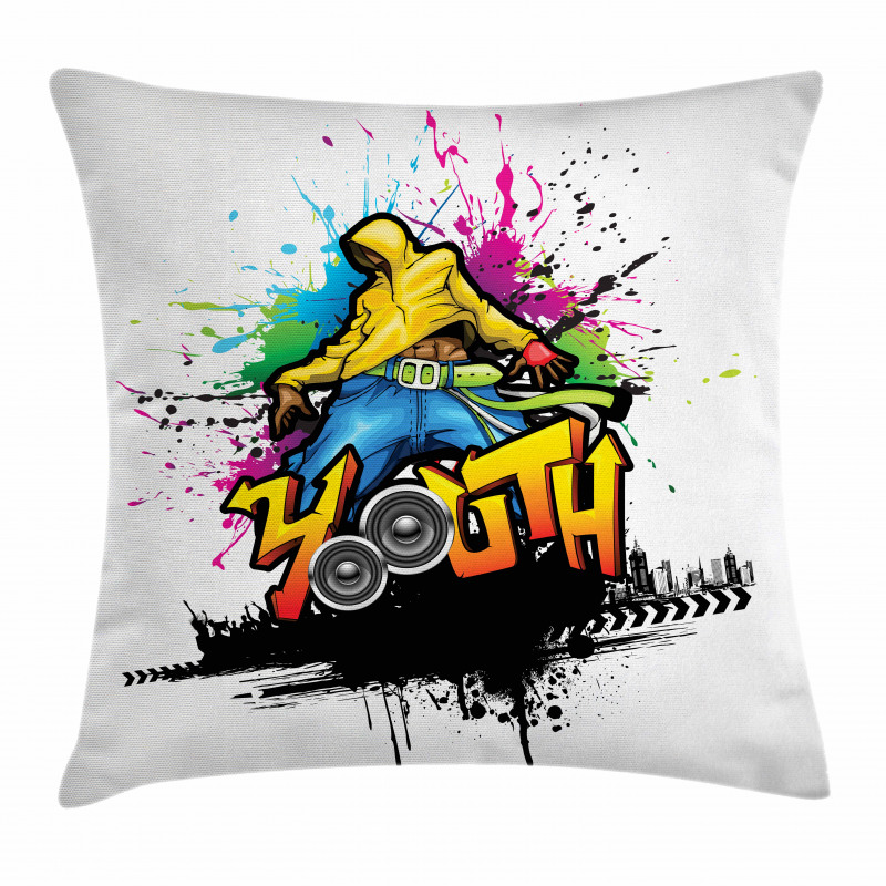 Young Man Hip Hop Culture Pillow Cover