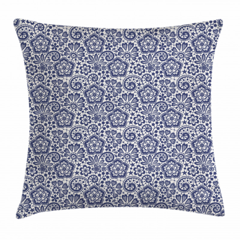 Lace Style Motifs Pillow Cover