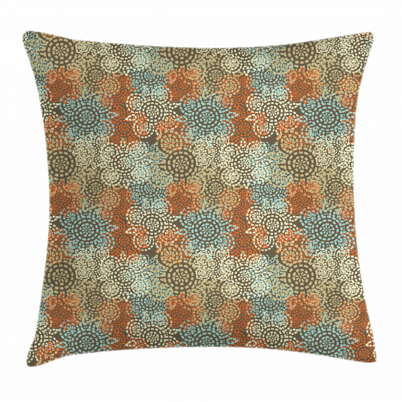 Grunge Flowers Pillow Cover