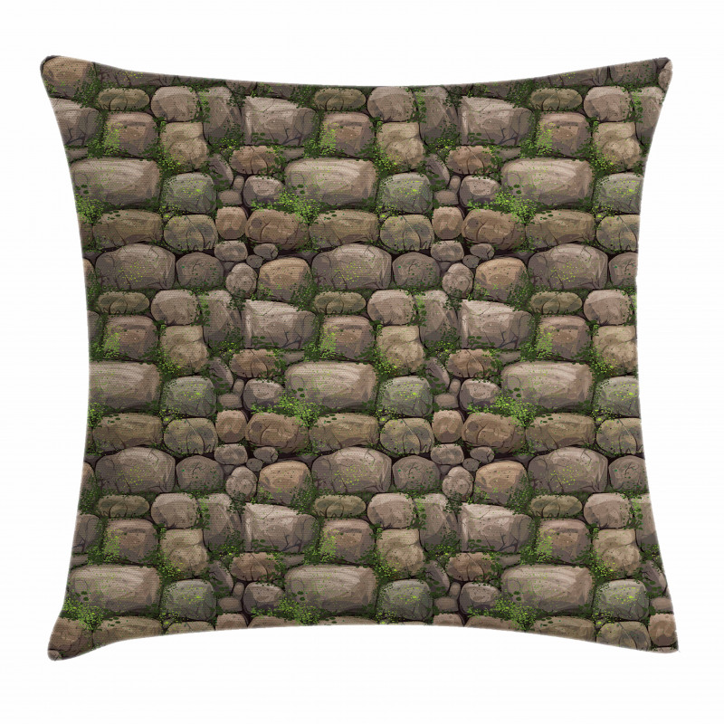 Stones Covered with Moss Pillow Cover