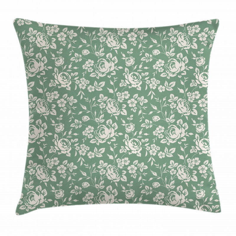 Victorian Rose Bouquet Pillow Cover