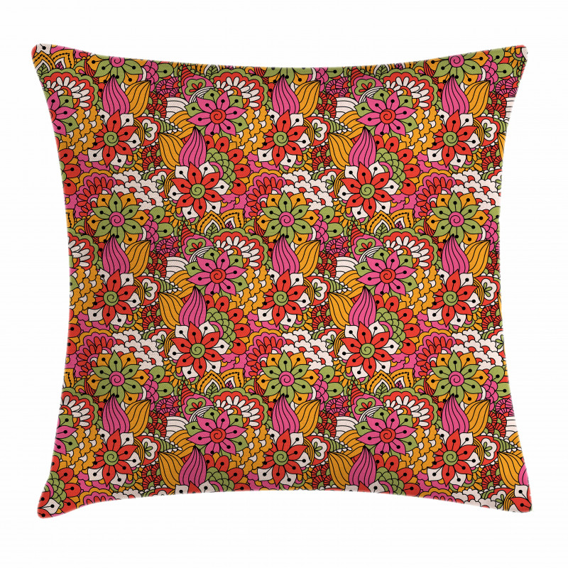Floral Vibrant Art Pillow Cover