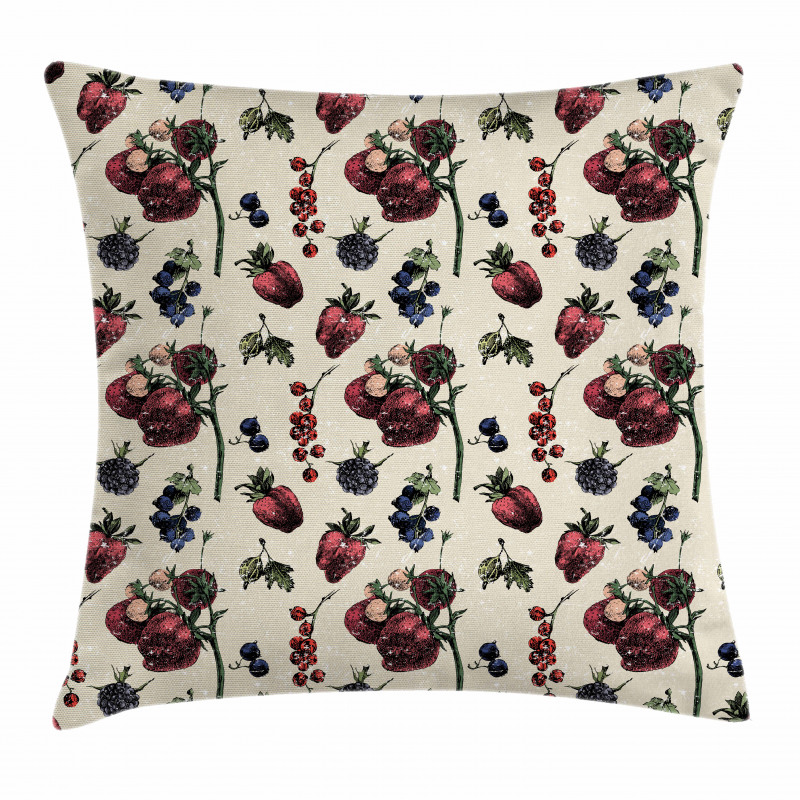 Berry Fruit Artwork Pillow Cover