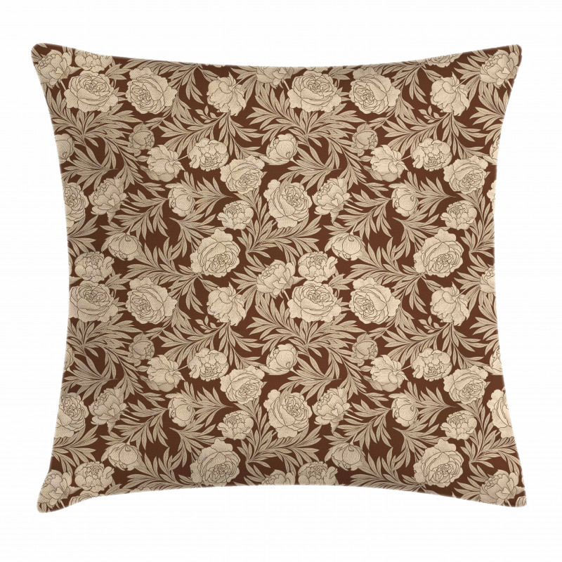 Blooming Romantic Rose Pillow Cover