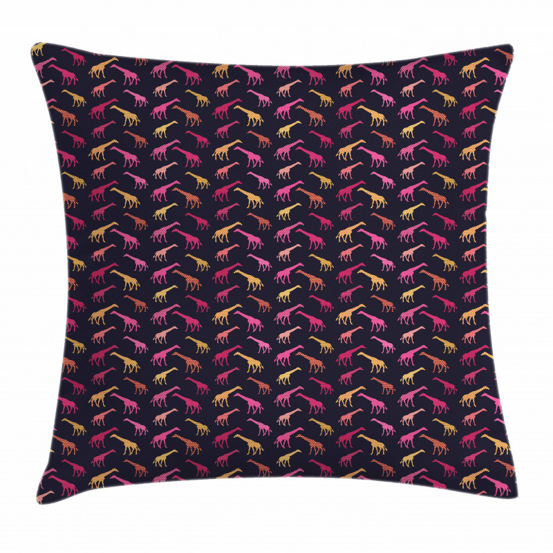 Dots Color Silhouettes Pillow Cover