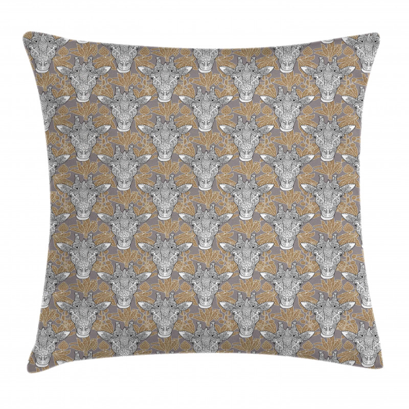 Doodle Heads Pillow Cover
