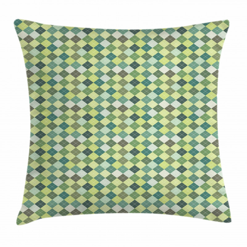 Traditional Argyle Green Pillow Cover