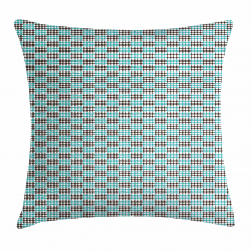 Bicolor Checkered Retro Pillow Cover
