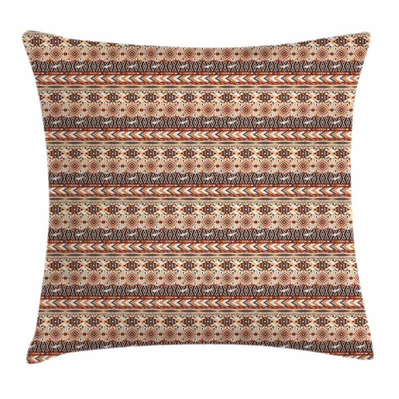 Indigenous Art Borders Pillow Cover