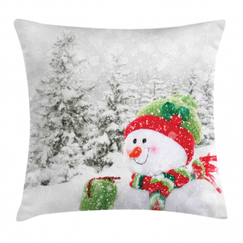 Snowy Woodland Holiday Pillow Cover