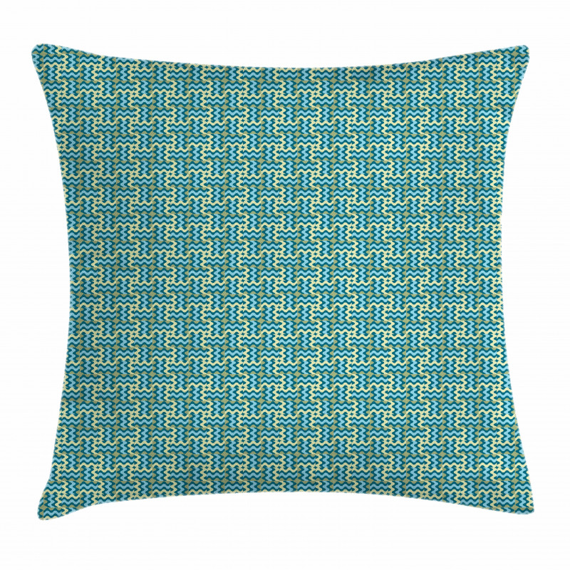 Vintage Wavy Lines Pillow Cover