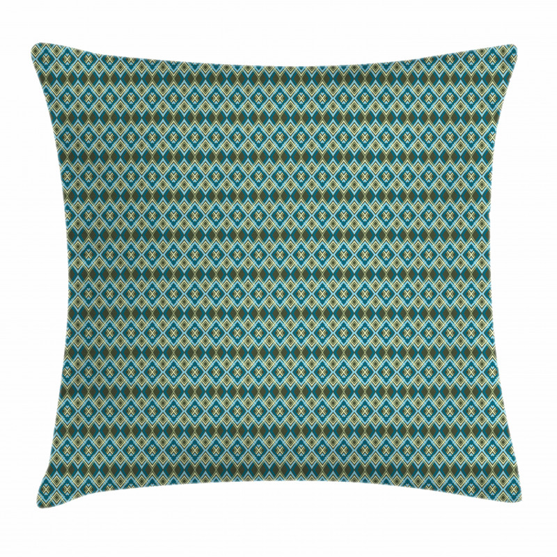 Overlapping Diamond Shape Pillow Cover